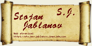 Stojan Jablanov vizit kartica